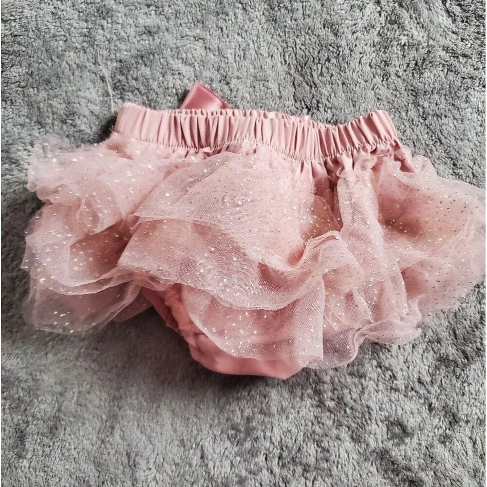 Mila & Rose Mauve and Gold Glitter Tutu Bloomer EU80 /US 12M